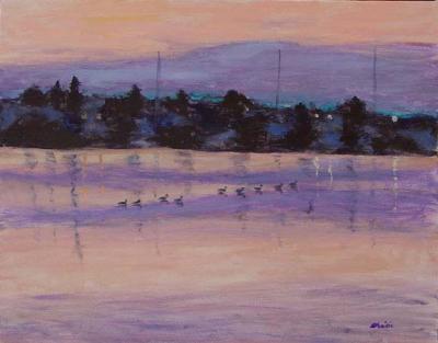 Ducks in a Row<br>Acrylic<br>2001