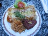TJs meal   Chicken Enchiladas 36,000 RP, orange fanta 6,000 Rp each, had 2