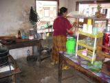 getting ready to eat lunch at a local  warung