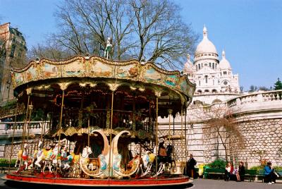 Funfair at Basllique du Sacre Coeur