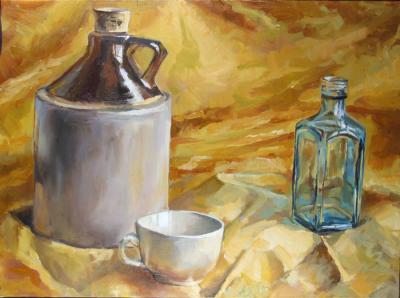 jug, cup and bottle