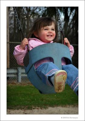 Amanda on the swing