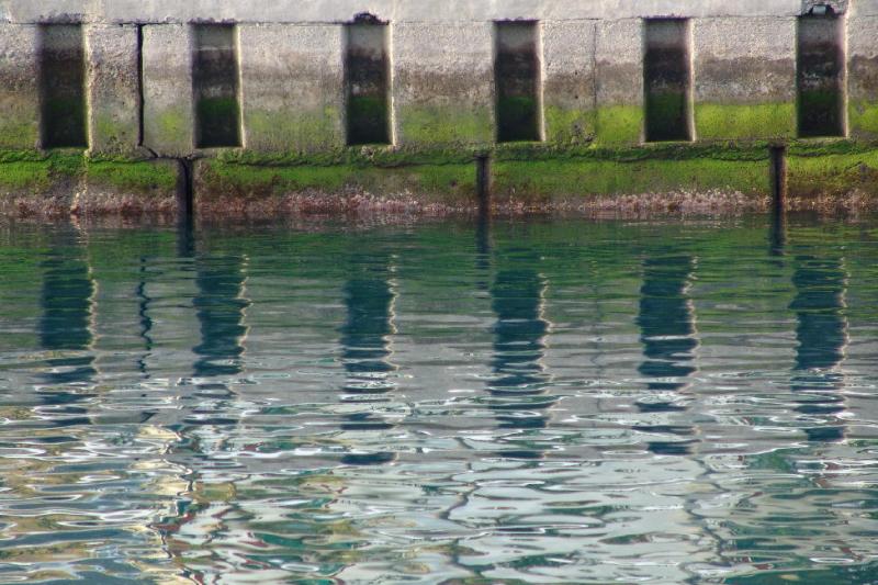 Reflection from the quay