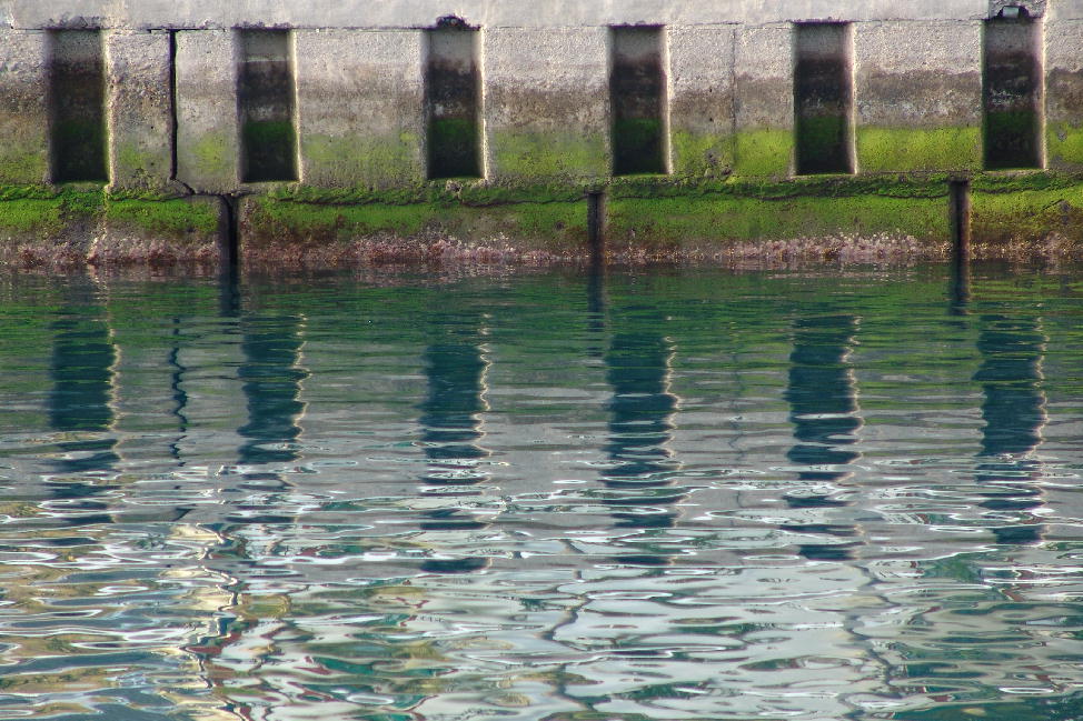Reflection from the quay