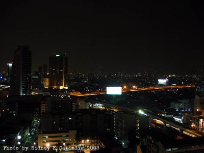 Bangkok skyline by night