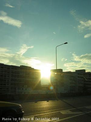 Sunset at the tollway -- on my way to the hotel