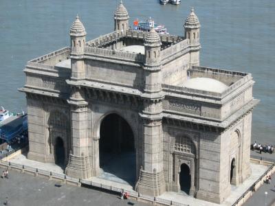 Zoom of Gateway to India from my room - Taj Mahal Hotel