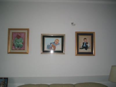 Paintings of our 3 Grandchildren