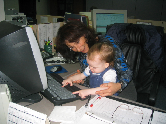 Vicky learning to type