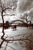 Harbour Bridge in sepia