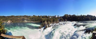 An entrance to the Rhine falls
