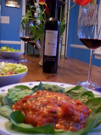Chicken Parm, Perlat, Salad
