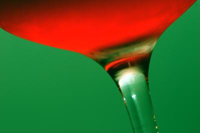 Red Liquid on Green