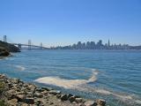 West Span SF Bay Bridge and SF Skyline