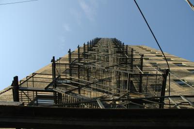 fire escape, looking up