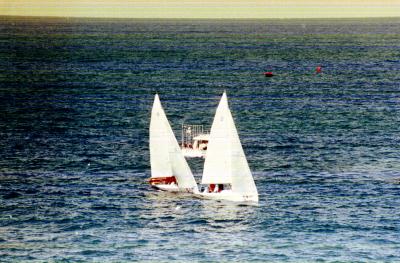 collioure boatrace - view from balcony