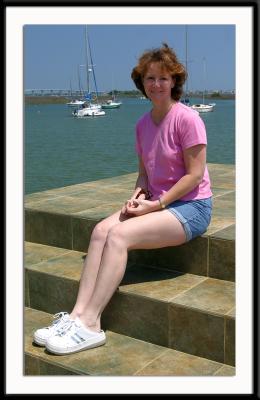 Ellie (Lauren) overlooking the bay in St. Augustine, Florida.