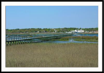 The view along the marshes in Garden City Beach south of Myrtle Beach.