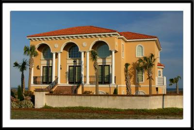 One of the multi-million dollar homes in the Grande Dunes area of North Myrtle Beach along the ocean.
