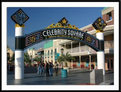 Celebrity Square, a section of Broadway at the Beach dedicated to restaurants and clubs, mostly designed for teens and young adults.