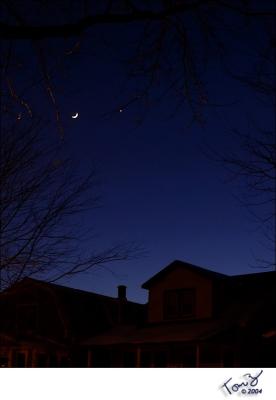 Moon and Venus in January