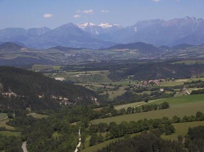 The view towards the Massif Des Ecrins