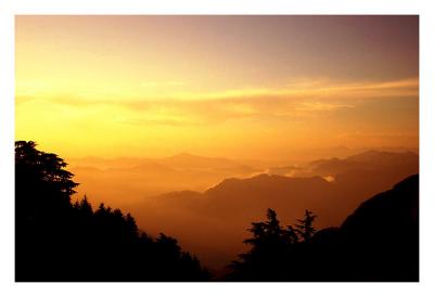 Orange mountains
