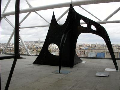 A Calder at Beaubourg, Sacre Coeur in back
