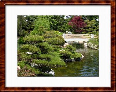 Japanese gardens matte framed