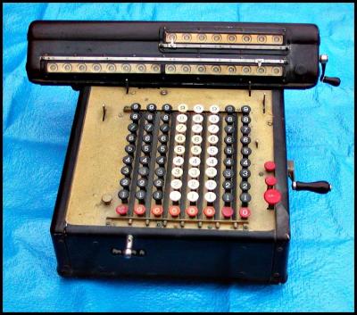 Toys - An Antique 32 Pound Monroe Calculator That Calculates Without Electricty