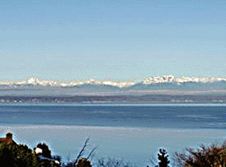View of Puget Sound and the Olympic Mountains from our Deck