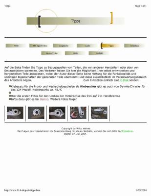 914 Trailing Arm Larger Bearing Mod by Wilco Halves, Germany Sep2004