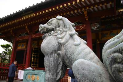 Ourside the Asakusajinja Shrine 

