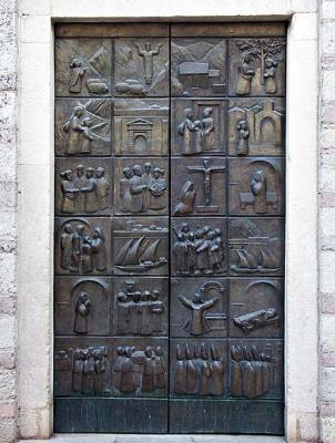 Church door in Kotor Old Town