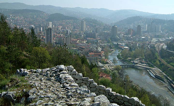 View of Užice from the fortress