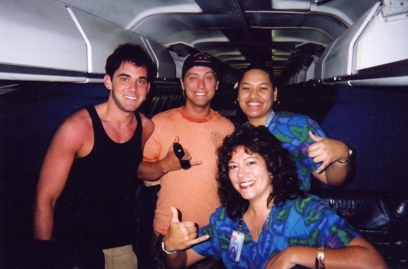 Lances friend, Lance Bass (from N`Sync), Makana & Tracy