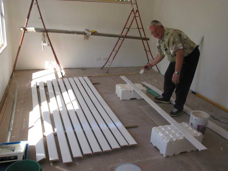 first top-coat on the skirting boards