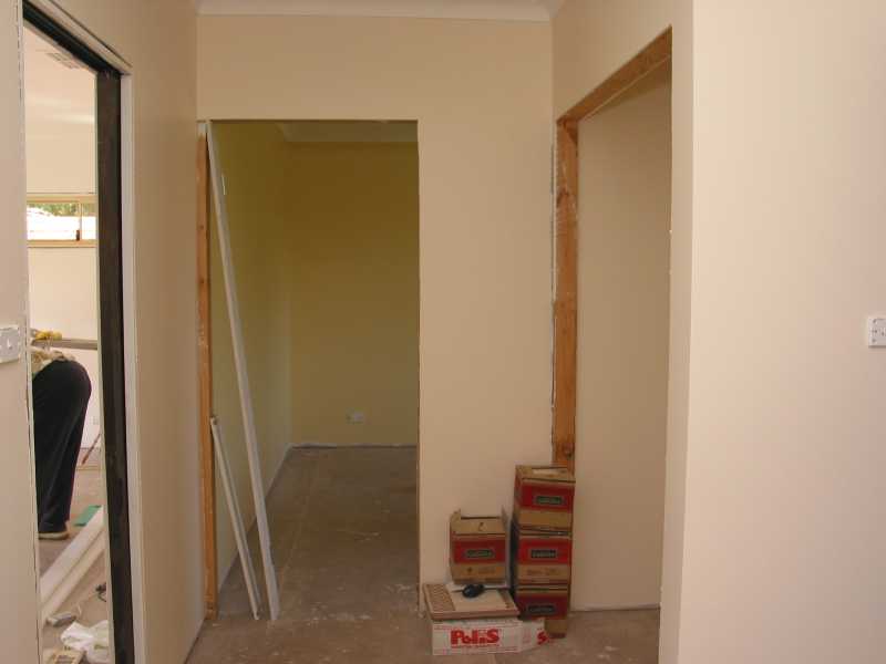 color on walls and door jambs about to go on