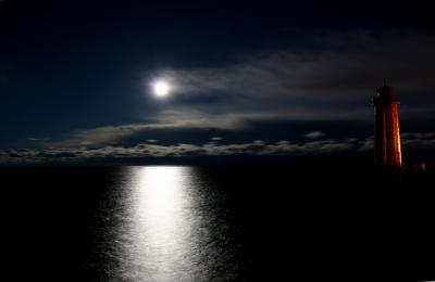 lighthouse moonrise