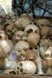 Remains of victims of the Khmer Rouge