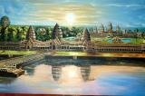 Painting of Angkor Wat sunrise