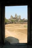 Angkor Wat through the library door