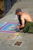 Chalk artist, Trafalgar Square