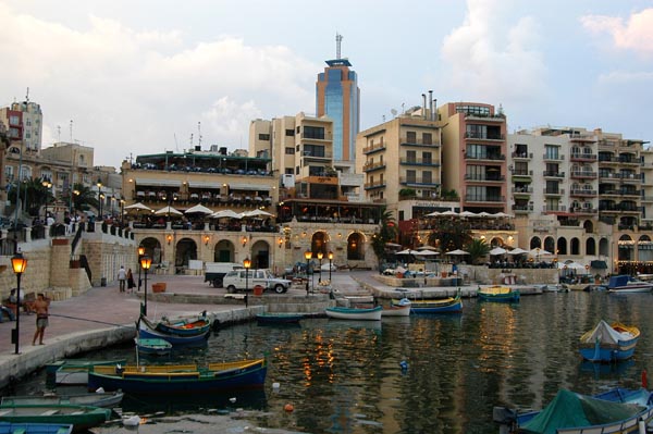 Spinola Bay and the Hilton Tower