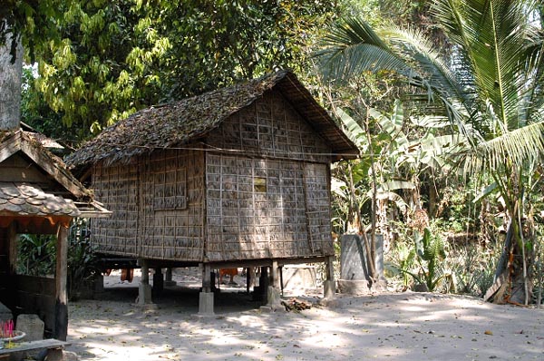 Cambodian huts often are built on stilts