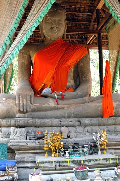Buddha at village, NW Angkor Thom