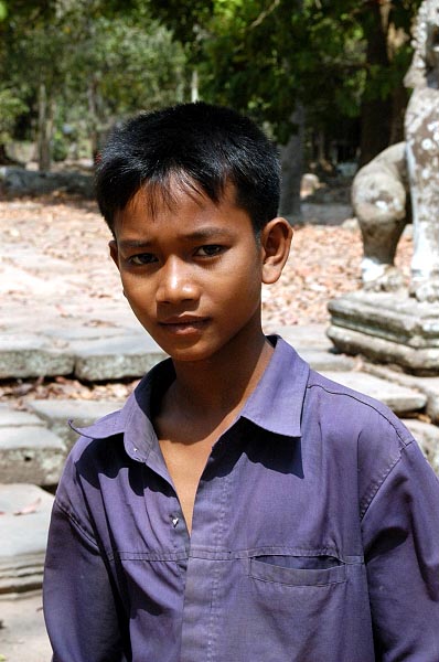 Young Cambodians at Angkor speak good English