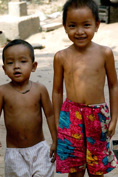 Kids in the village SW of Angkor Wat