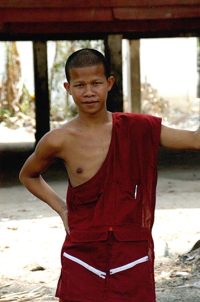 Monk at the monestary near Angkor Wat, Cambodia