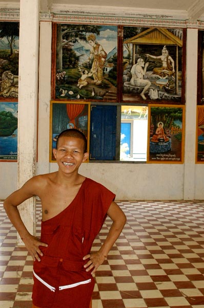 One of the monks showed me around inside one of the temples